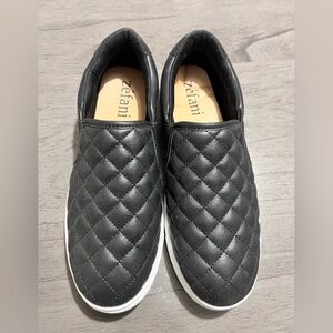 Womens black slip on sneaker